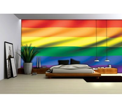 Photomural Waving Rainbow Flag