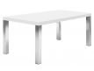 Mesa de jantar branco puro+metal cromado Itlum II