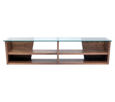 TV Base Base TV glass top+walnut base Avilo III