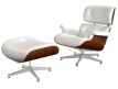 Armchair + Ottoman CHARLES EAMES INOX