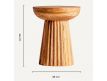ROUND SIDEE TABLE PLISSÉ